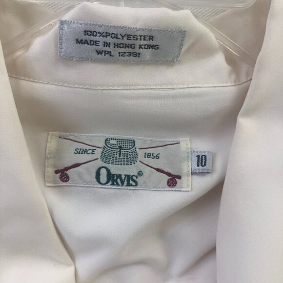 Vintage ORVIS Button Down Shirt Blouse Size 10 Modest Office - Picture 2 of 7